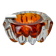 Orange Sommerso ashtray by Seguso, Murano glass, Italy, 1970
