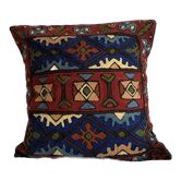 Ethnic wool cushion cover embroidered by hand 40x40 cm