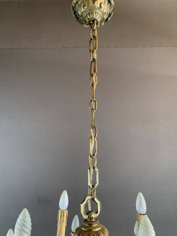 Lustre en bronze début du XXème siècle