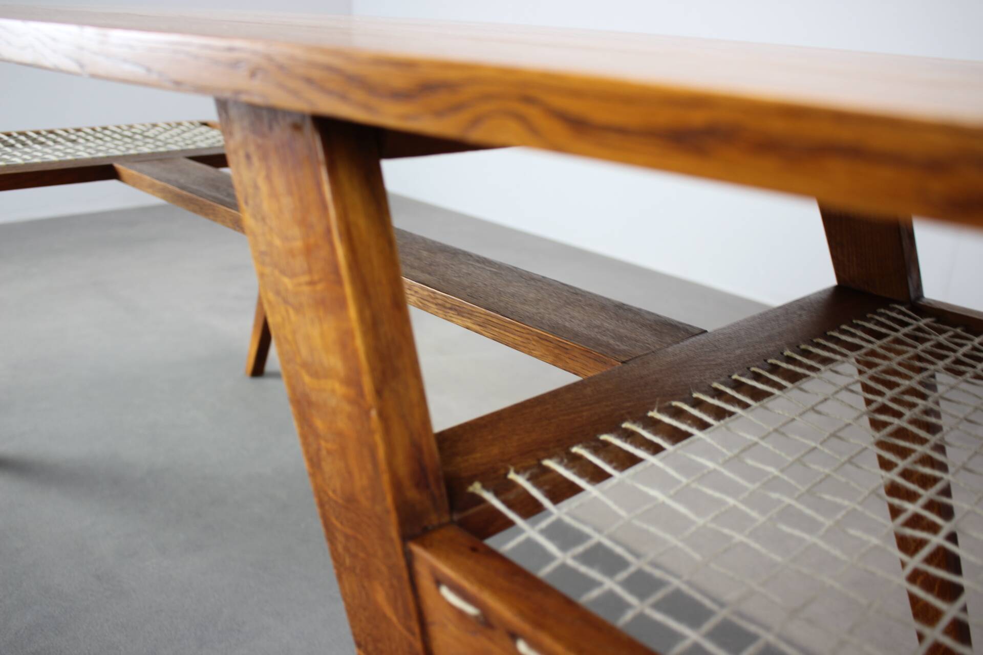Mid-century Danish teak coffee table with magazine rack, Denmark 1960.