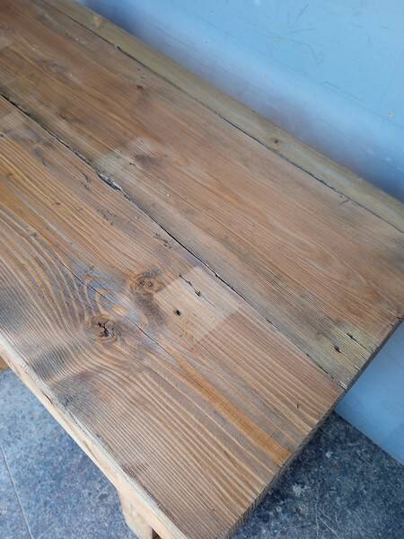 90cm old solid wood workbench