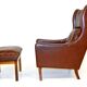 Scandinavian leather armchair, Denmark, 1960