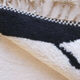 Black and White Berber Rug - 234 x 184 cm