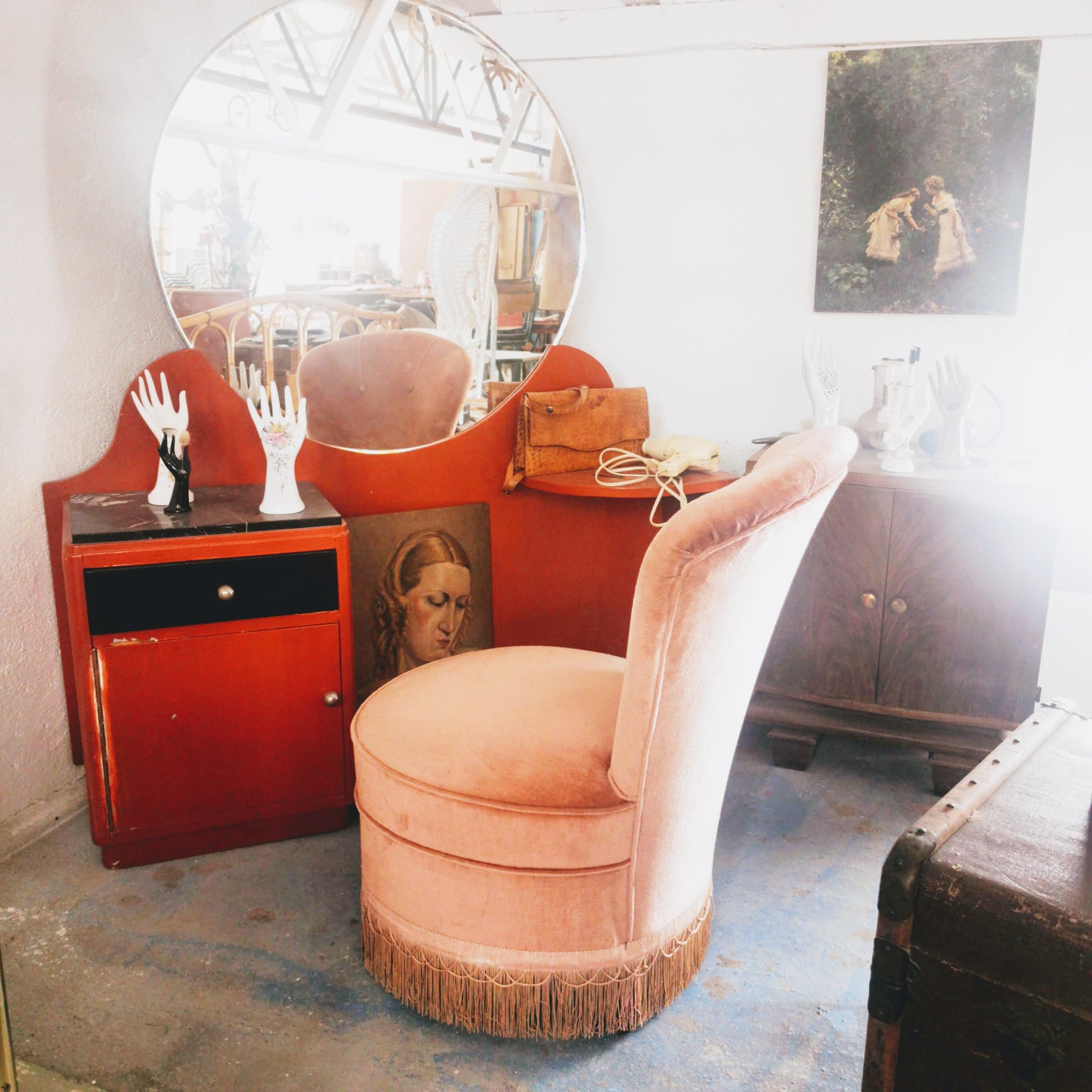 Fringed Velvet Pink Heater