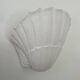 Pair of vintage shell wall lights, matte white plaster, France, 1970.