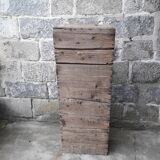 Rustic wooden craft shelf