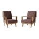 Pair of armchairs 1960 Solid oak - Scandinavian style