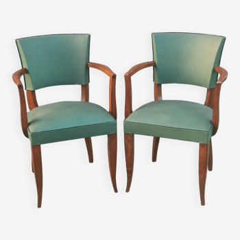 Pair of bridge armchairs