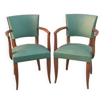 Pair of bridge armchairs