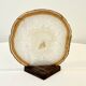 Agate slice on wooden base, 1970s, cabinet of curiosities