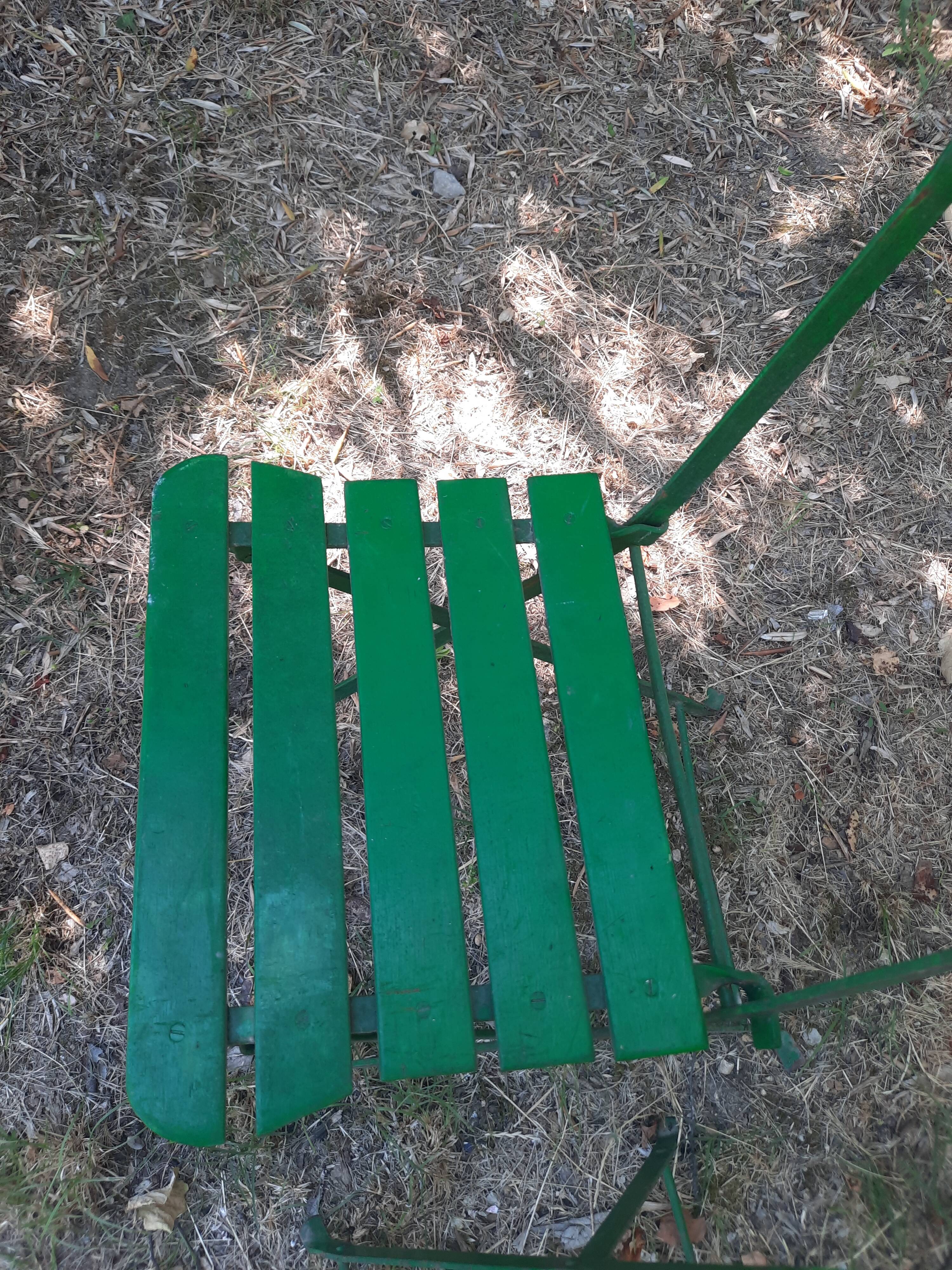 Pair of folding garden chairs