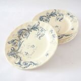 Series of 6 flat plates iron earth