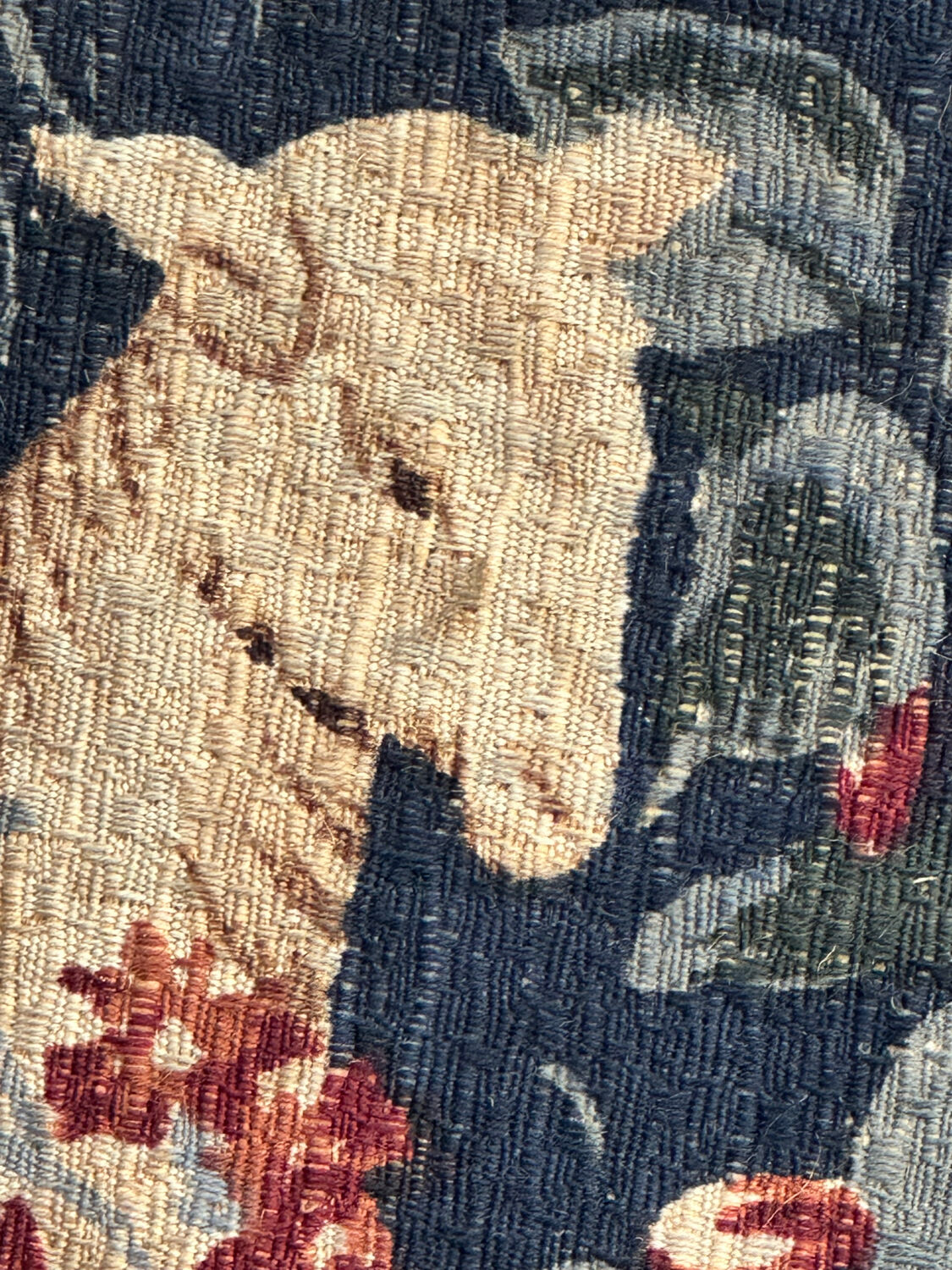 Vintage tapestry hand-screen printed in France