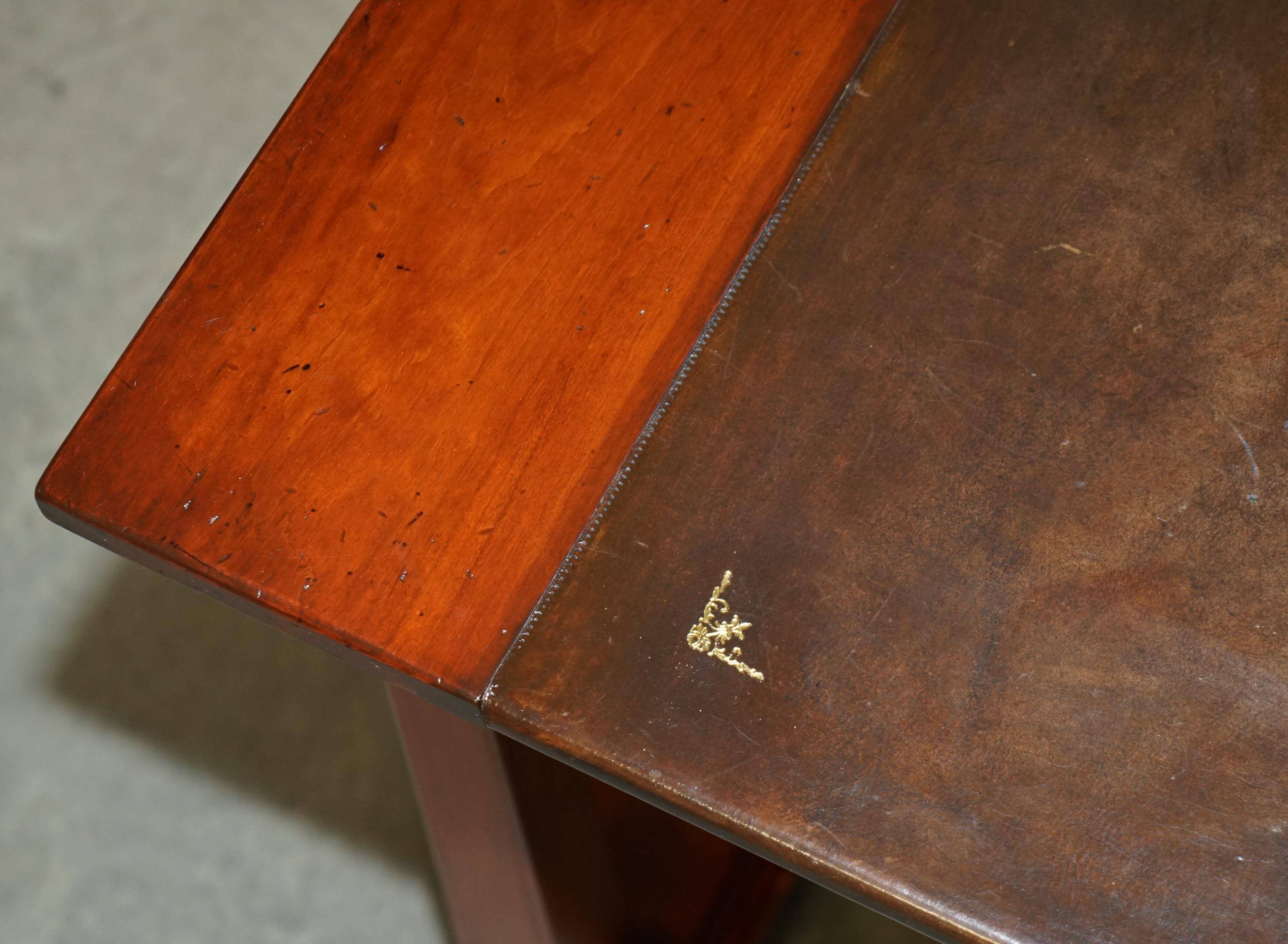 Bureau d'architecte vintage Harrods Kennedy cuir
