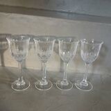 4 antique stemmed glasses