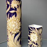 Set of 2 Royal Bavarian Echt Cobalt Porcelain Vases