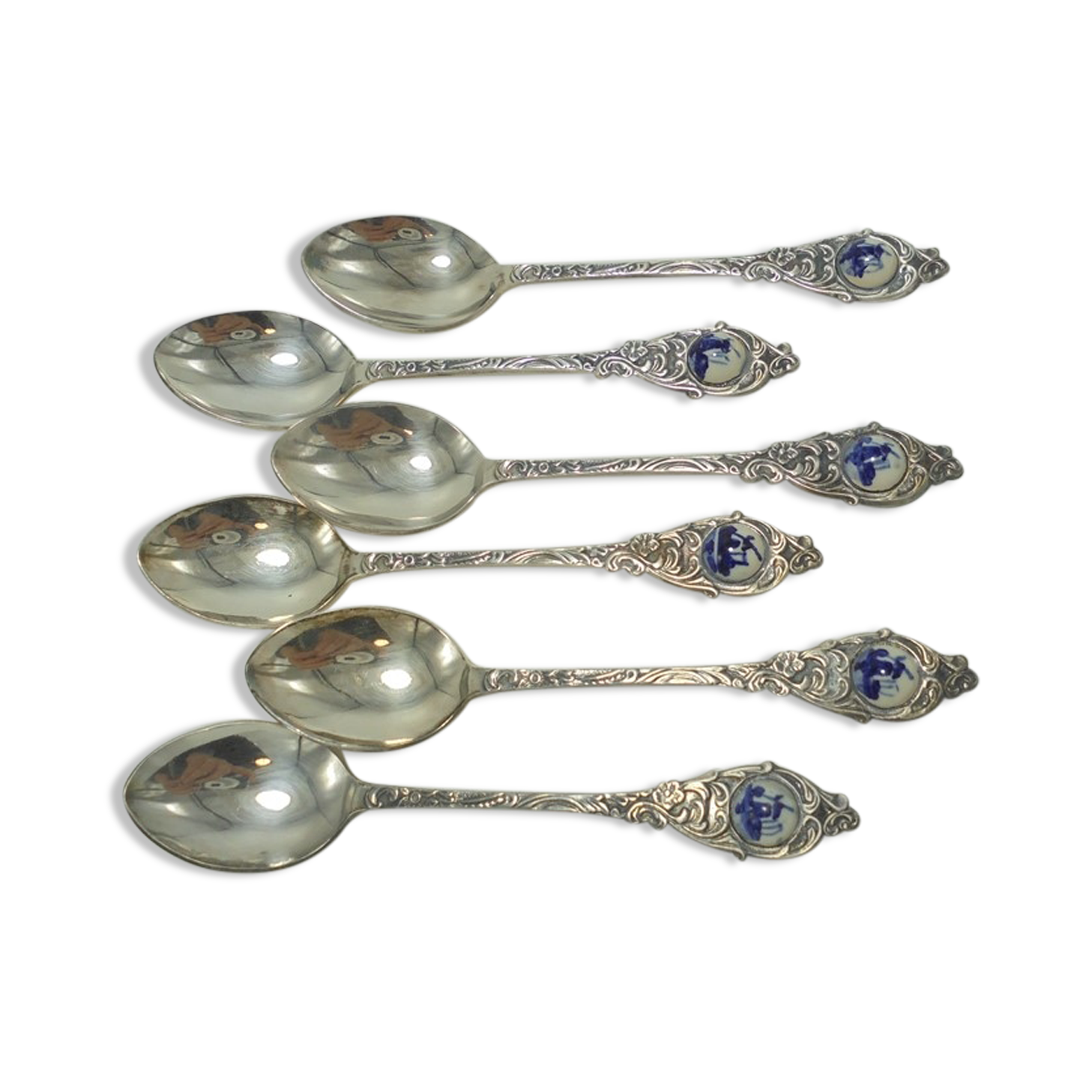 Series of 6 mocha spoons