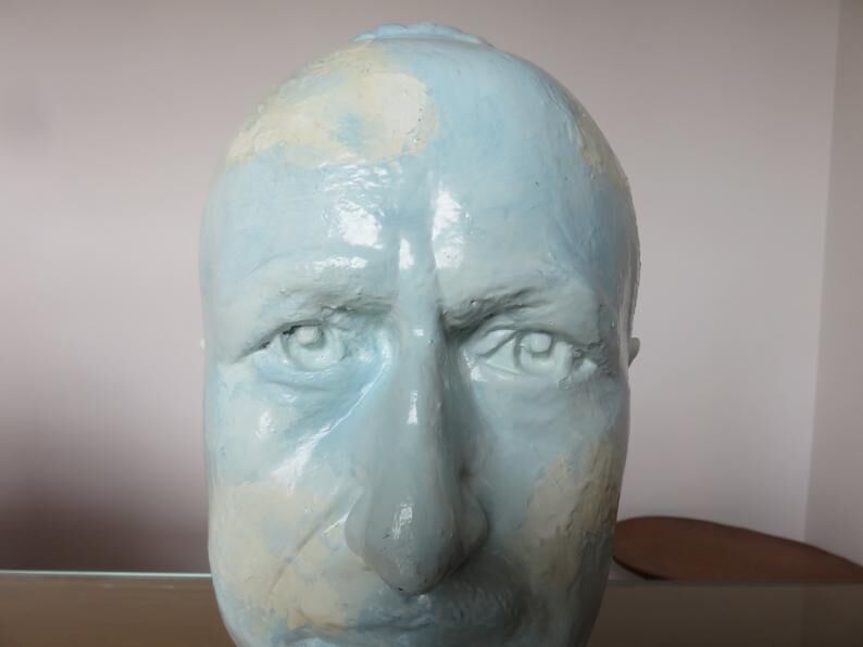Head, plaster bust "man"