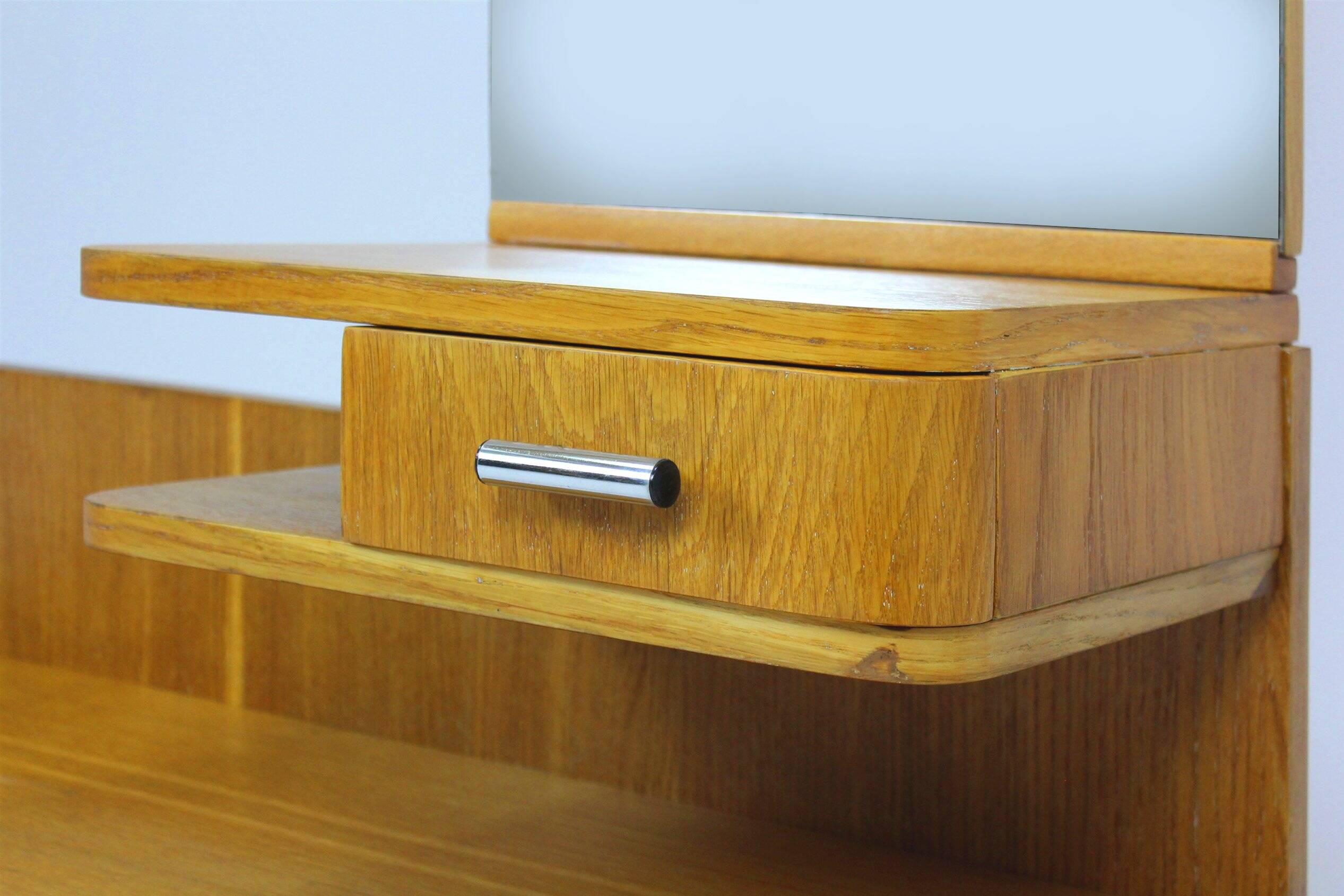 Restored Bauhaus Chromed Tubular Steel Dressing Table, 1940s