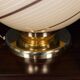 Vintage 20thc italian hand blown glass table lamp, murano