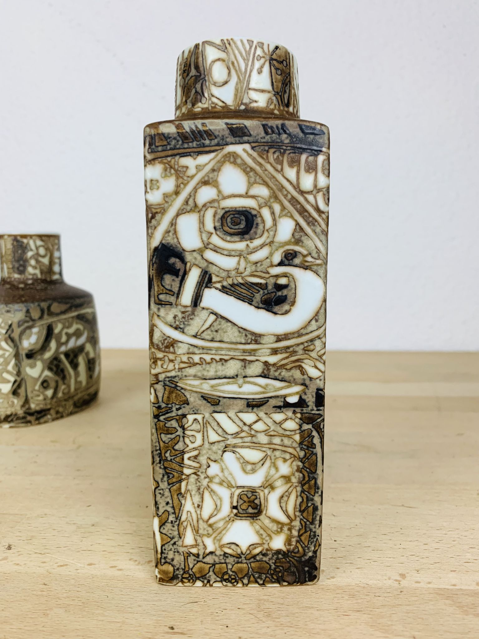 Pair of Royal Copenhagen Fajance vases by Nils Thorsson