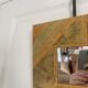 Square Wall Mirror Handmade in Wood & Gold 25x25cm