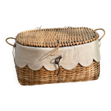 Wicker laundry basket