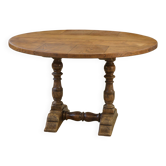 Table circulaire en chêne début 20ème
