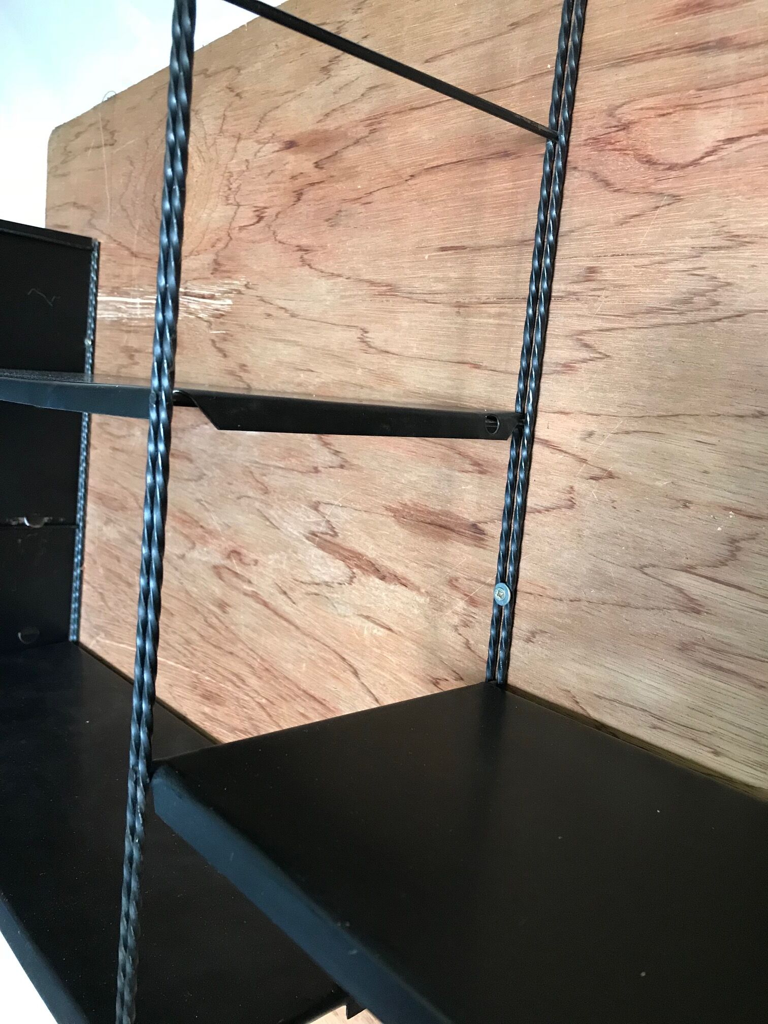 1950s wired wall string shelf