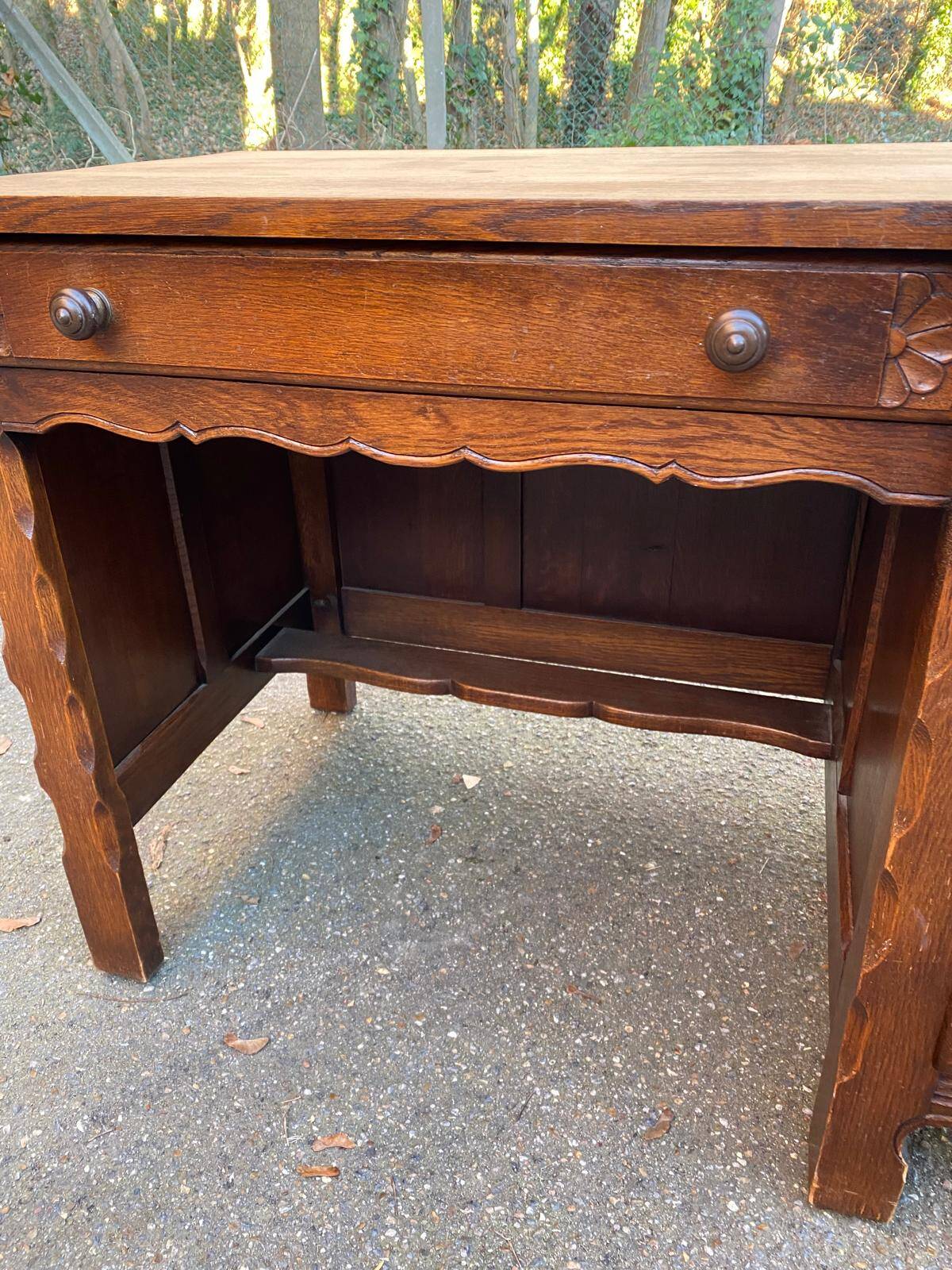 Spanish desk from the 19th century in solid wood 120x65cm