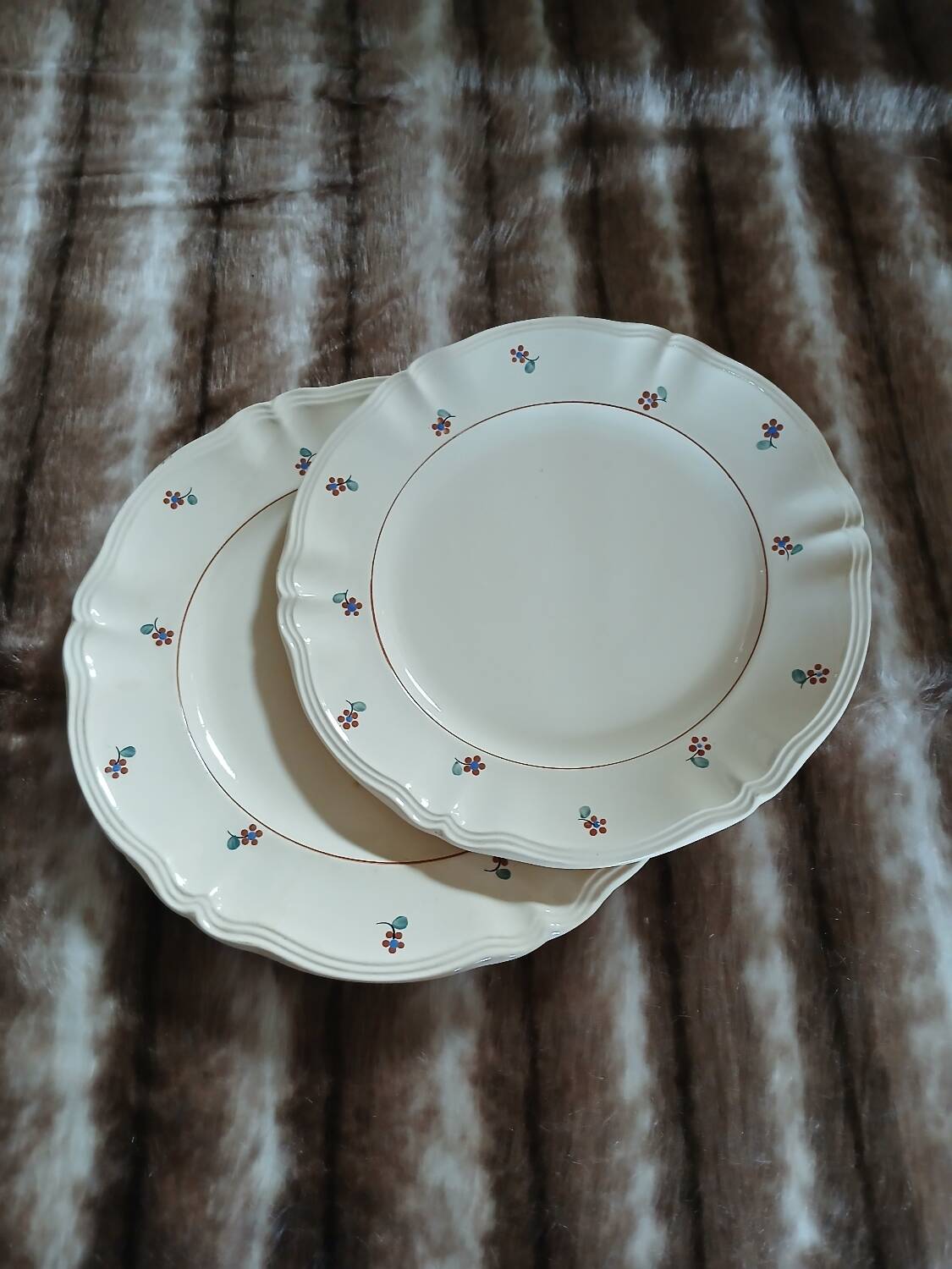 2 old plates from Digoin and Sarreguemines.