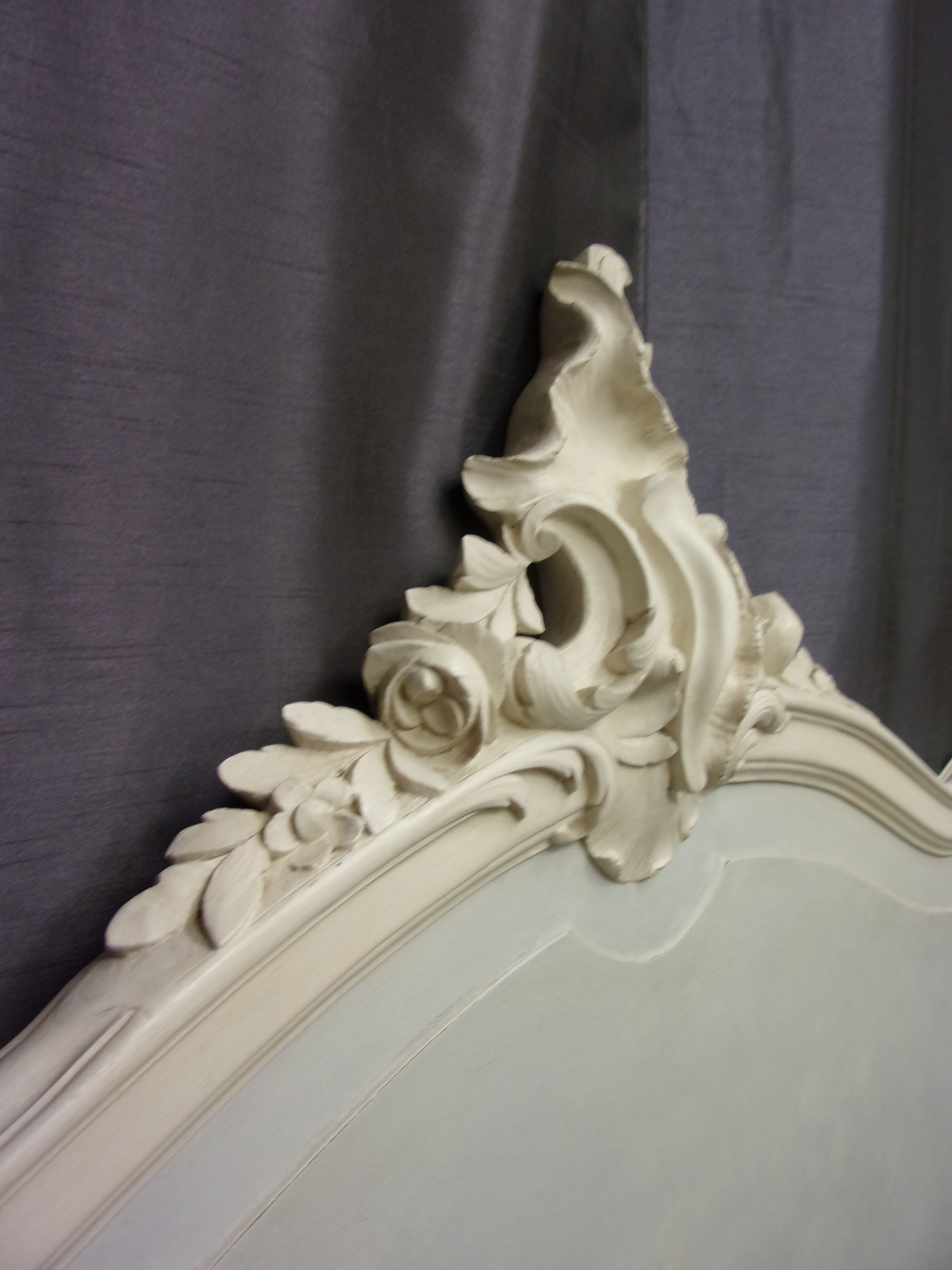 Old headboard 140 cm Louis XV style redesigned gustavian style