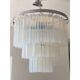Contemporary opalino murano glass "tronchi" chandelier
