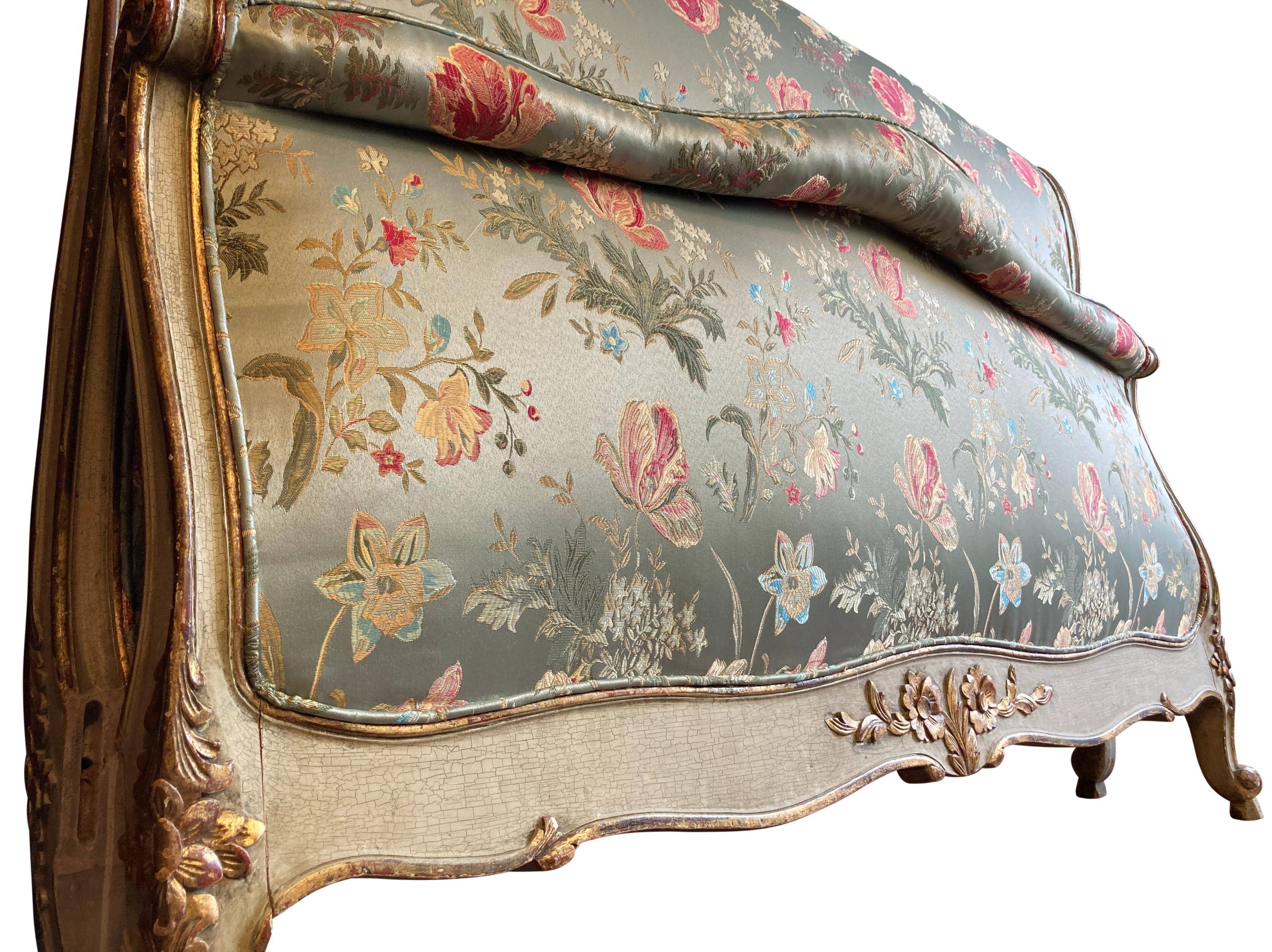 Louis XV silk bed