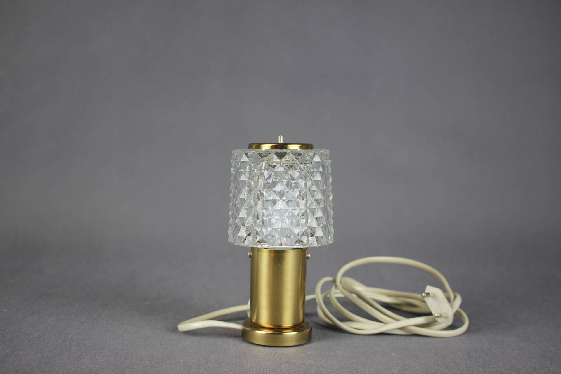 Glass Table Lamp by Kamenicky Senov, Czechoslovakia, 1970s