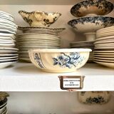 Gien sponge holder, "Lamballe" service in blue ironstone