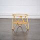 Table en verre et rotin