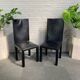 PAIR BLACK LEATHER ARCALLA CHAIRS FOR B&B ITALIA BY PAOLO PIVA - 1990'S