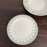 Set of 11 mismatched Terre de Fer plates