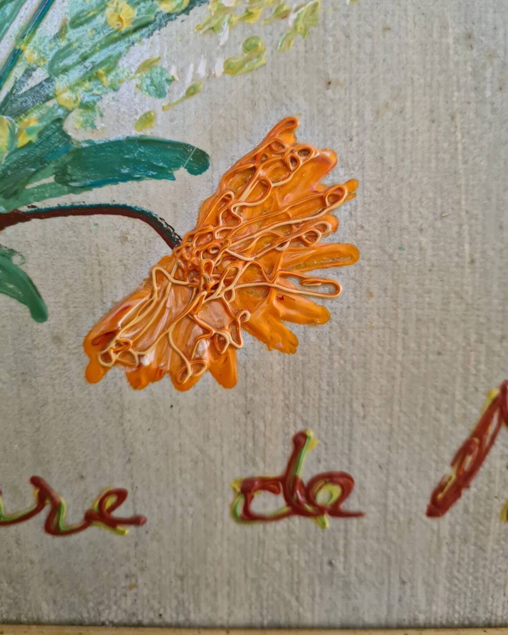 Huile sur toile de jute et chassis