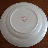 4 assiettes anciennes faience Lonchamps a fleurs - Liserons - Terre de fer