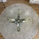 Table basse vintage en verre et chrome