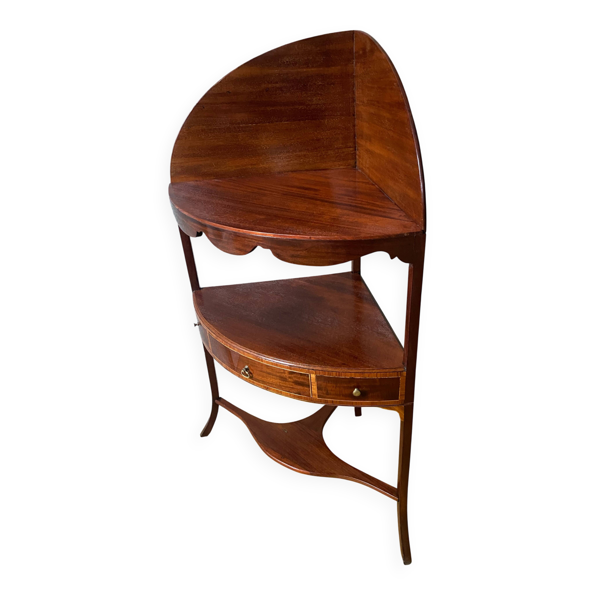 19th century mahogany corner cabinet