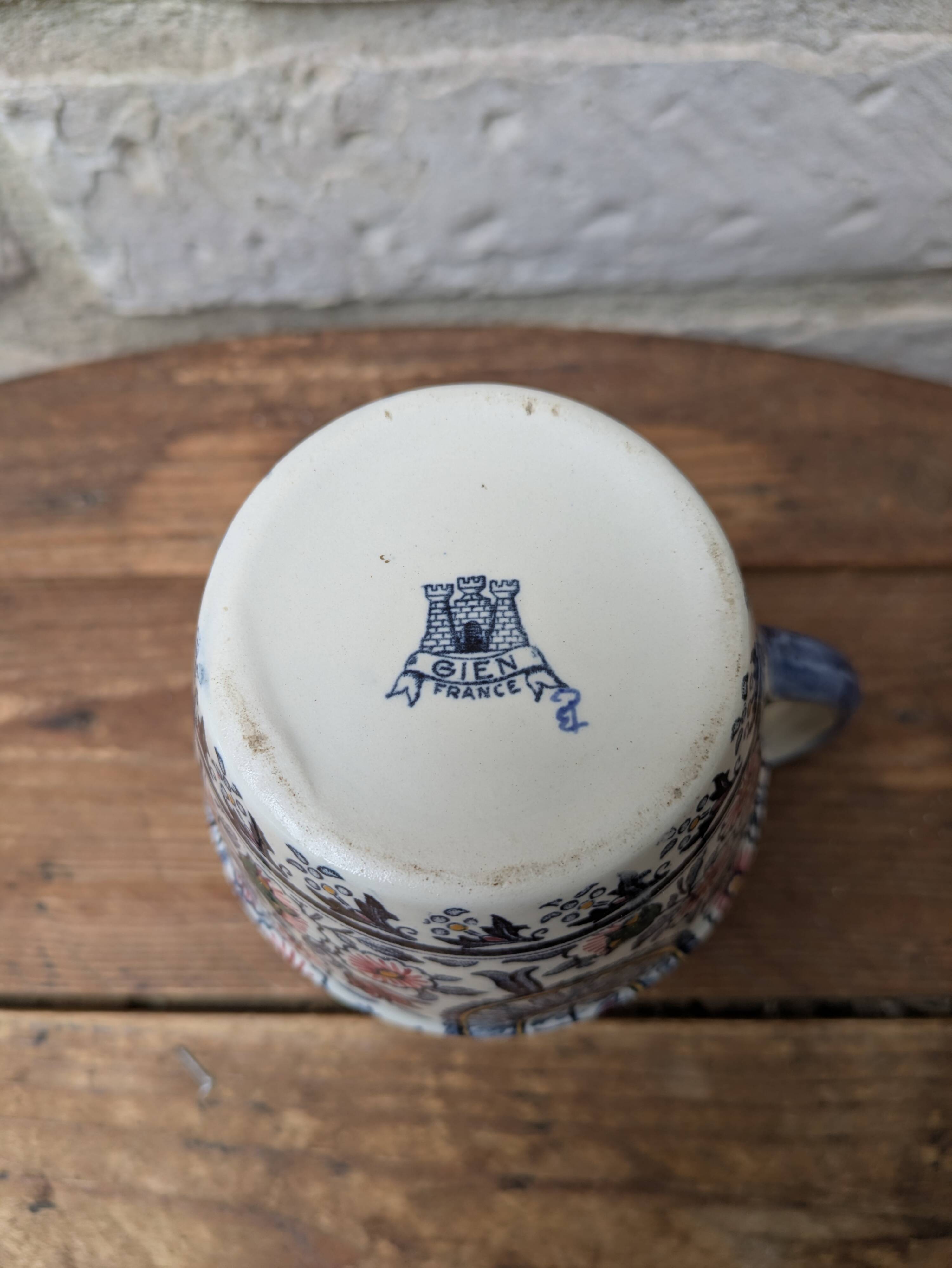 Small jug Gien model Cachemire H13cm