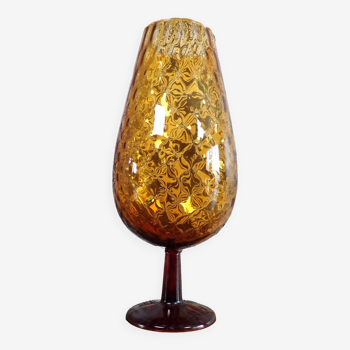 Amber empoli glass vase