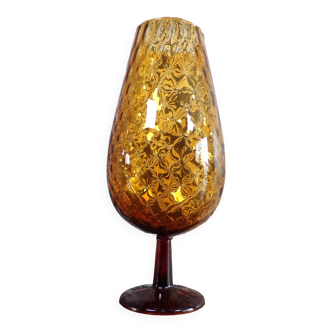 Amber empoli glass vase