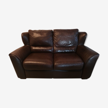 2-seater Buffle leather sofa