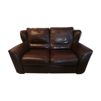 2-seater Buffle leather sofa