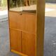 Vintage Scandinavian glass secretary with 3 doors