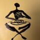 Vintage plate from the cerenne workshops, vallauris